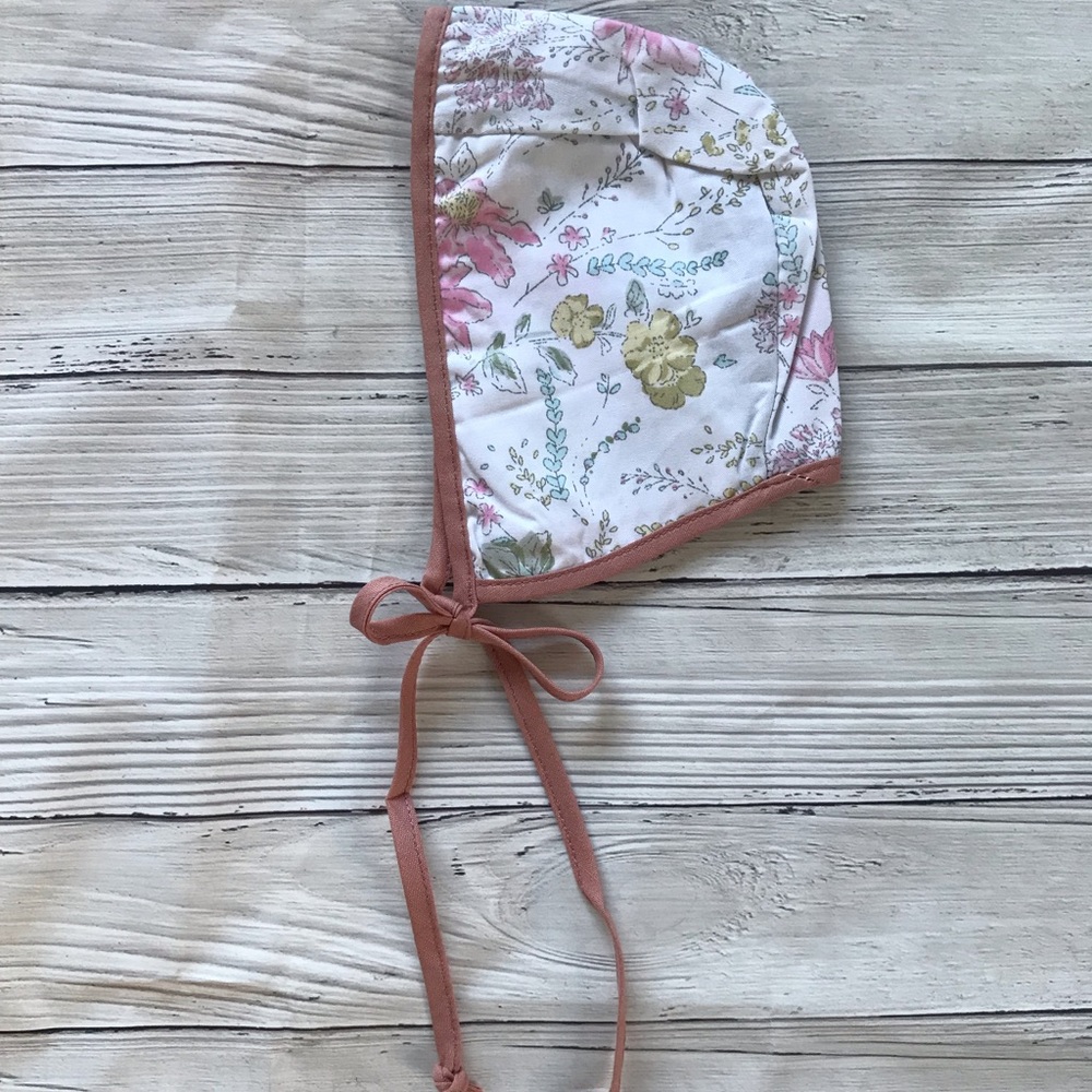 Brand New Floral Baby Bonnet Size 0-6 Months - Picture 4 of 7